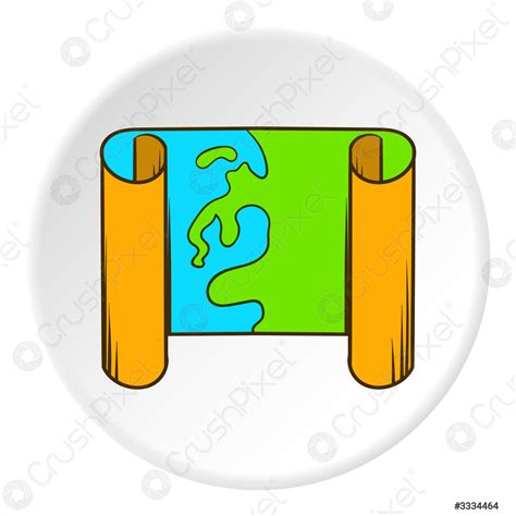 Road map icon, cartoon style - stock vector 3334464 | Crushpixel