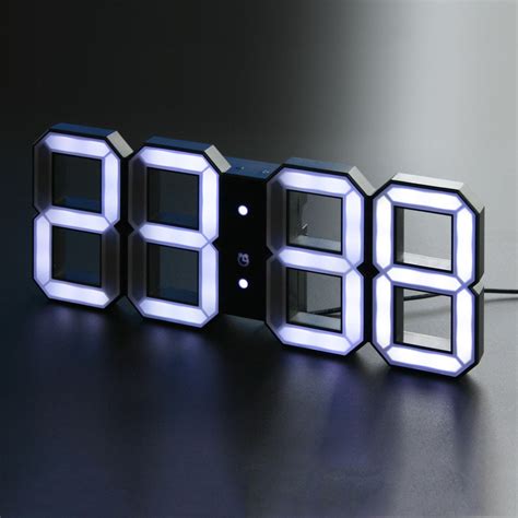 Digital LED Clock // White + White - Kibardindesign - Touch of Modern