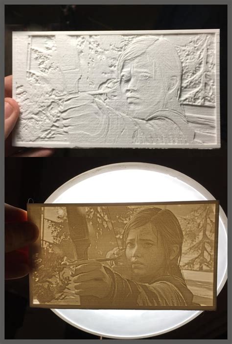 3D-Printed Lithophane of Ellie : thelastofus