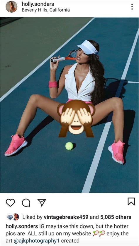 Holly Sonders Does Tennis In A Very Skimpy Outfit For Her Website