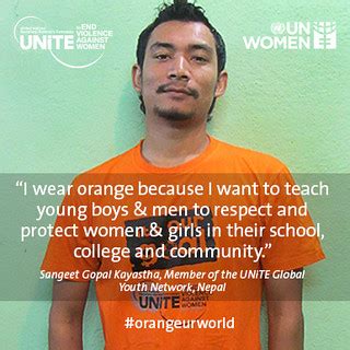 Sangeet Gopal Kayastha: I wear orange because we must UNiT… | Flickr