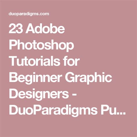 Adobe photoshop tutorials for beginners - runnerjoker