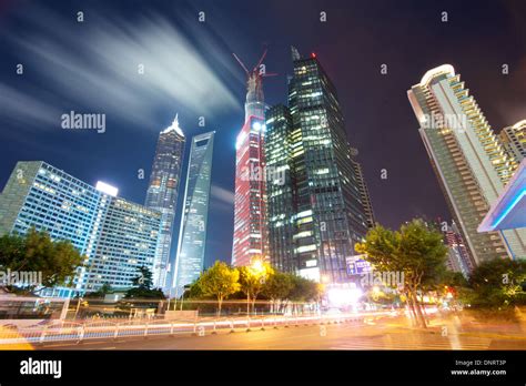 Shanghai tower building beautiful night view Stock Photo - Alamy