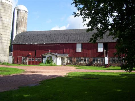 this barn was built in 1924, still operating as dairy barn today. Barns, Tree Trunk, Dairy ...