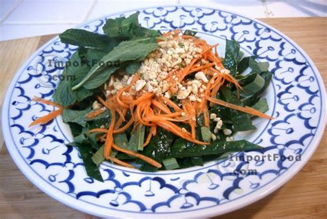 Authentic Thai recipe for Betel Leaf Salad with Shredded Carrot from ...