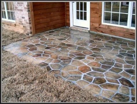 DIY practical ideas for landscaping | Stone patio designs, Paint concrete patio, Patio stones