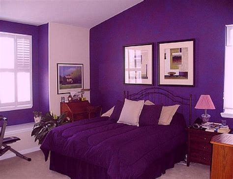 Bedroom In Purple Color • Kitchen Cabinet Ideas