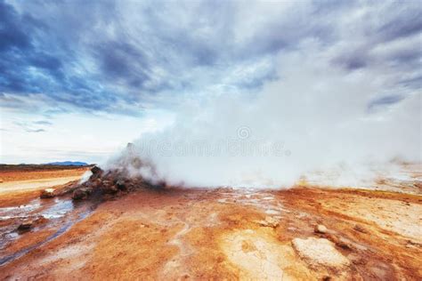 Fumarole Field in Namafjall. Iceland Stock Image - Image of thermal, namafjall: 86462905