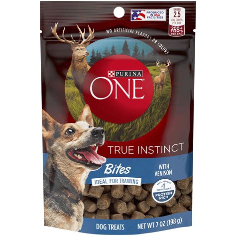 Purina ONE Dog Training Treats, True Instinct Bites With Venison, 7 oz. Pouch - Walmart.com