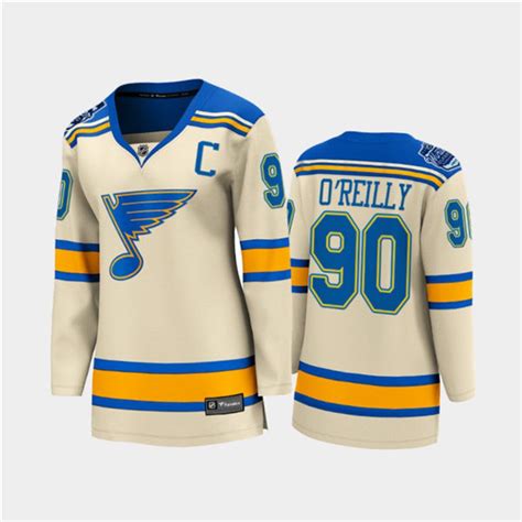 Women St. Louis Blues #90 Ryan O'Reilly adidas Cream 2022 Winter Classic Jersey