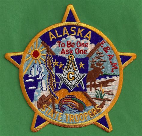 Alaska State Trooper Masonic Lodge Police Patch