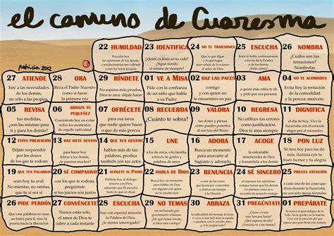 Este es el calendario de todos los días que nos quedan hasta la Semana Santa. La fiesta de la ...