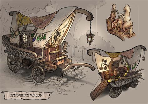 ArtStation - Sendarian Wagon, Gustine Salomon | Fantasy house, Environment concept art, Fantasy ...