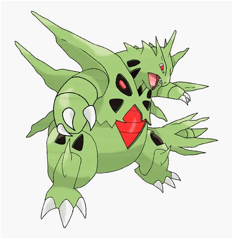 Pokemon Shiny Mega Tyranitar Is A Fictional Character - Pokemon Evolution Line Of Tyranitar, HD ...