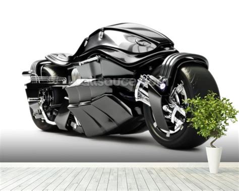 Futuristic Motorcycle Wallpaper Wall Mural | Wallsauce USA