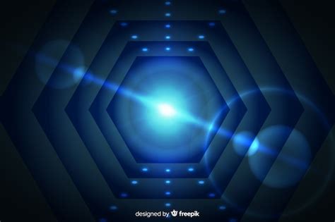 Free Vector | Abstract technological light tunnel background