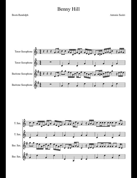 Benny Hill Theme sheet music download free in PDF or MIDI