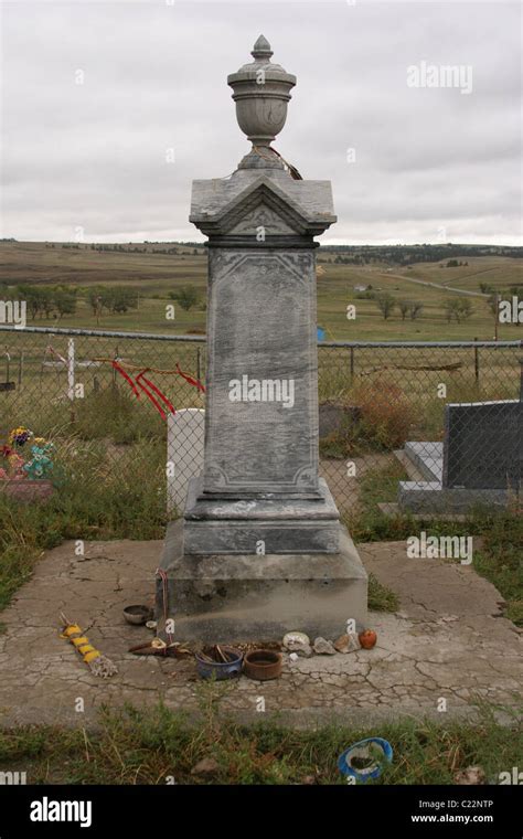 Offering site at the Wounded Knee Memorial in South Dakota Stock Photo ...