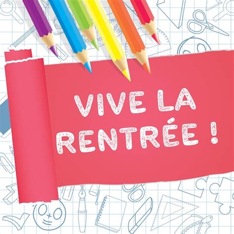 Premium Vector | French back to school banner