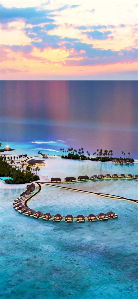 Iphone Wallpaper Maldives resort aerial view island sea Hd | Maldives ...