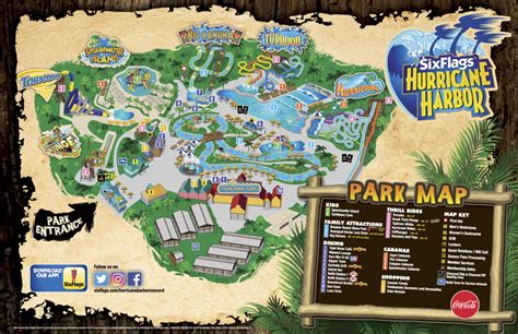 Six Flags Hurricane Harbor Map - Mount Snow Trail Map