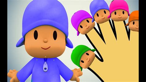 Talking Pocoyo finger family / Pocoyo COLORS / Pocoyo nursery rhymes ...