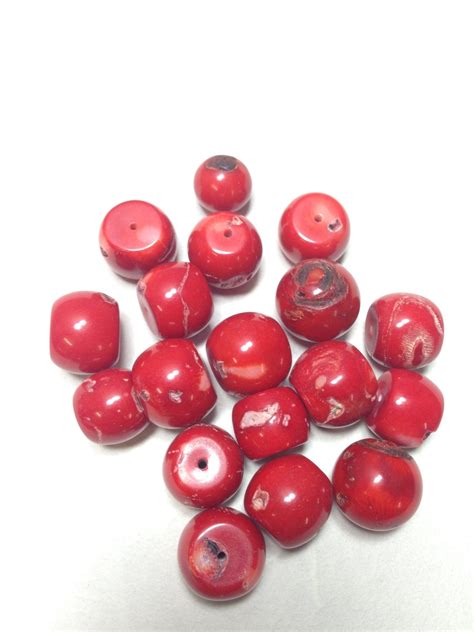 Beads Red Coral Beads 18mm Dyed China Handmade Handcrafted Jewelry Necklaces Bracelets Earrings ...