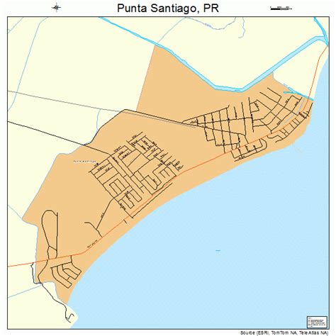 Punta Santiago Puerto Rico Street Map 7266492