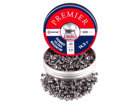 Crosman Premier .22 Cal, 14.3 Grains, Domed, 500ct - air gun pellets