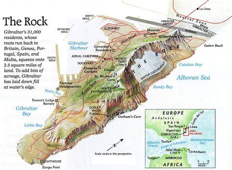 Gibralter The Rock Map - Gibralter | Rock of gibraltar, Map of ...