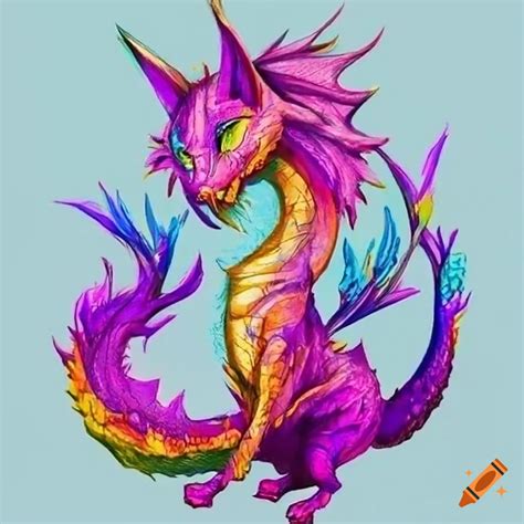 Image of a cat dragon hybrid