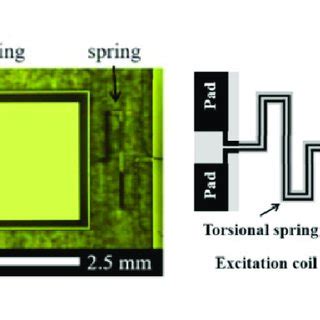 (a) Microscope image of a MEMS magnetic field sensor with optical... | Download Scientific Diagram