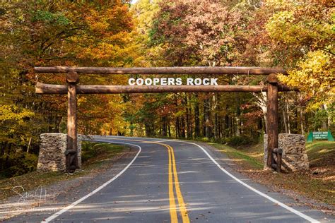 New sign over entrance to Coopers Rock - Backyard Image