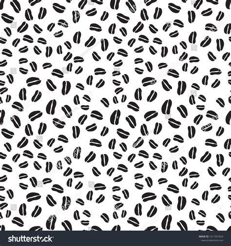 Big Vector Black White Coffee Beans Stock Vector (Royalty Free ...