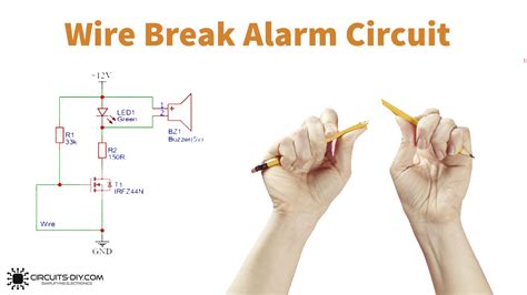 Wire Break Alarm Circuit with IRFZ44N MOSFET