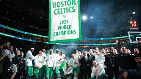 Celtics celebrate their 18th NBA title with banner-raising and ring ...