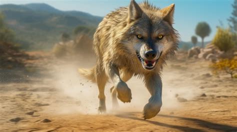 Premium AI Image | Wolf Running In Ultra Hd Cinematic Quality With ...