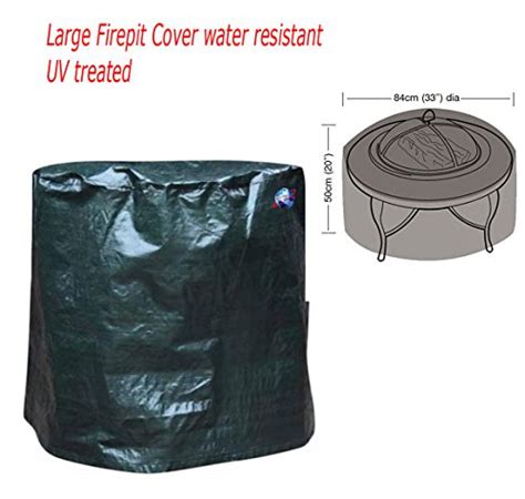 Large Fire Pit Cover Water Proof Resistant Chiminea Cover Garden Patio Outdoor Firepit Cover ...