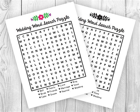 Printable Wedding Puzzles | Printable Crossword Puzzles