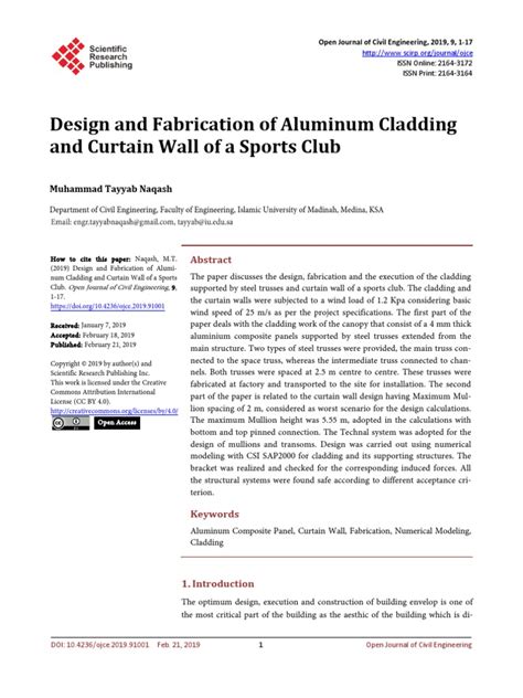 Design Aluminum Cladding | PDF | Bending | Truss