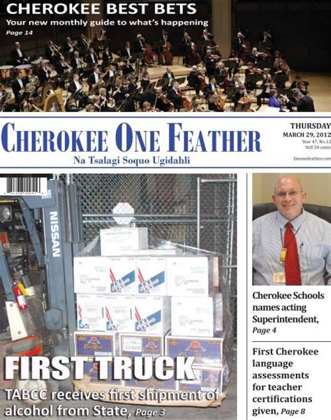 March 29, 2012 - The Cherokee One Feather