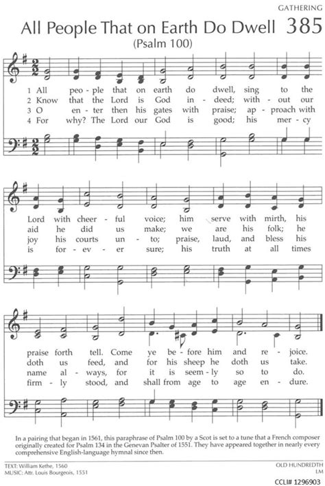 All People That on Earth Do Dwell ~ Hymn 385 ‹ First Presbyterian Winter Haven