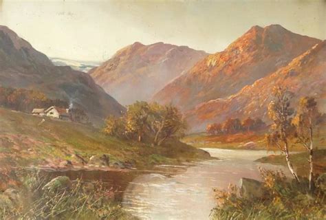 Francis E. Jamieson - Scottish Highland River Landscape Sunset Oil Painting, Painting For Sale ...