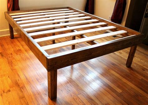 Rustic Wood Minimalist Bed Frame Twin Full Queen | Etsy