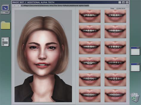 ADDITIONAL ALPHA TEETH | Sims 4, Sims 4 body mods, Sims 4 characters