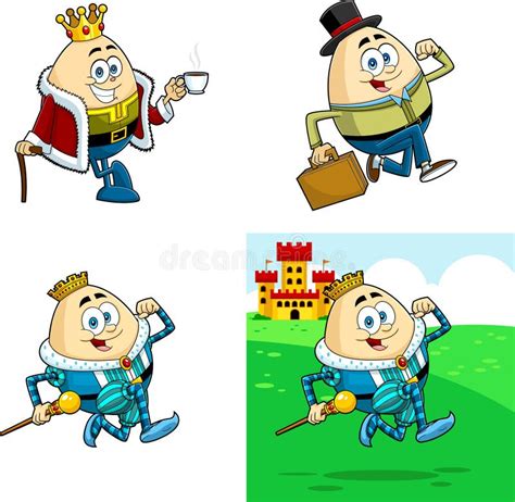 Funny Egg Cartoon Character. Vector Hand Drawn Collection Set Stock ...