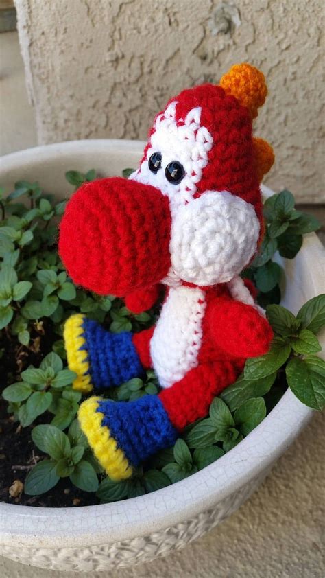 Yoshi Plushie Yarn Yoshi Crochet Stuffed Yoshi Yoshi's - Etsy | Yoshi's woolly world, Yoshi ...