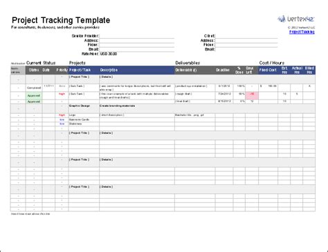 Free Project Tracking Template for Excel