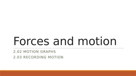 Physics Chapter 2 | Teaching Resources