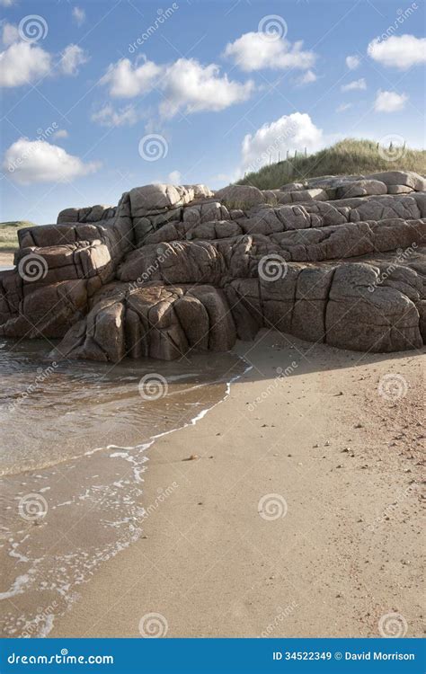 Rock Formation on a Coastal Beach Stock Image - Image of nature, cliffs ...